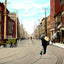 Washington St Looking West, New Castle, PA vintage print