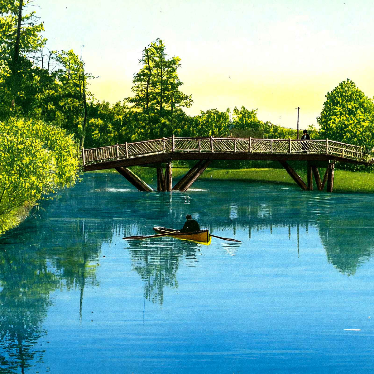 Rustic Bridge, Lakemont Park, Altoona 1906 vintage print