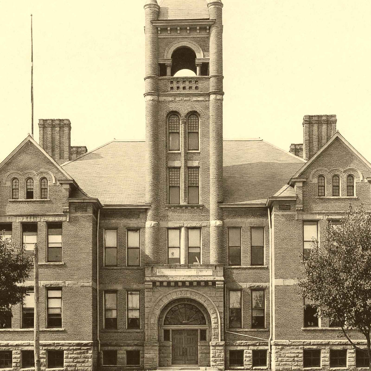 Broad Street Public School, Butler, PA 1906 vintage print