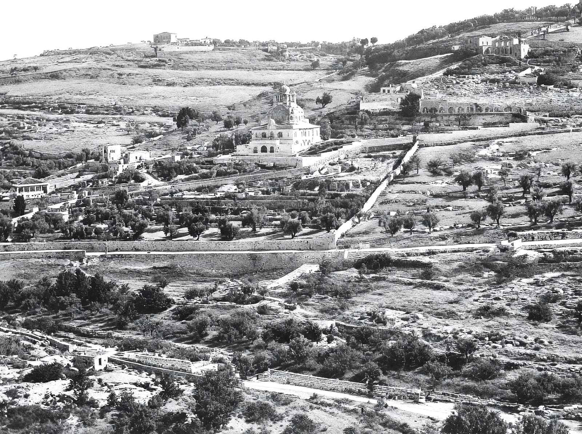 Mount of Olives, Jerusalem in 1902 vintage photo print