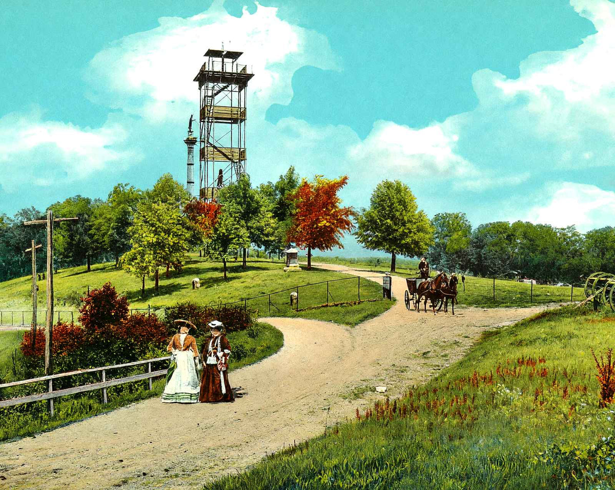 Bragg's Headquarters, Chattanooga, TN in 1863 vintage print