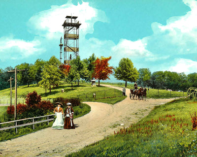 Bragg's Headquarters, Chattanooga, TN in 1863 vintage print