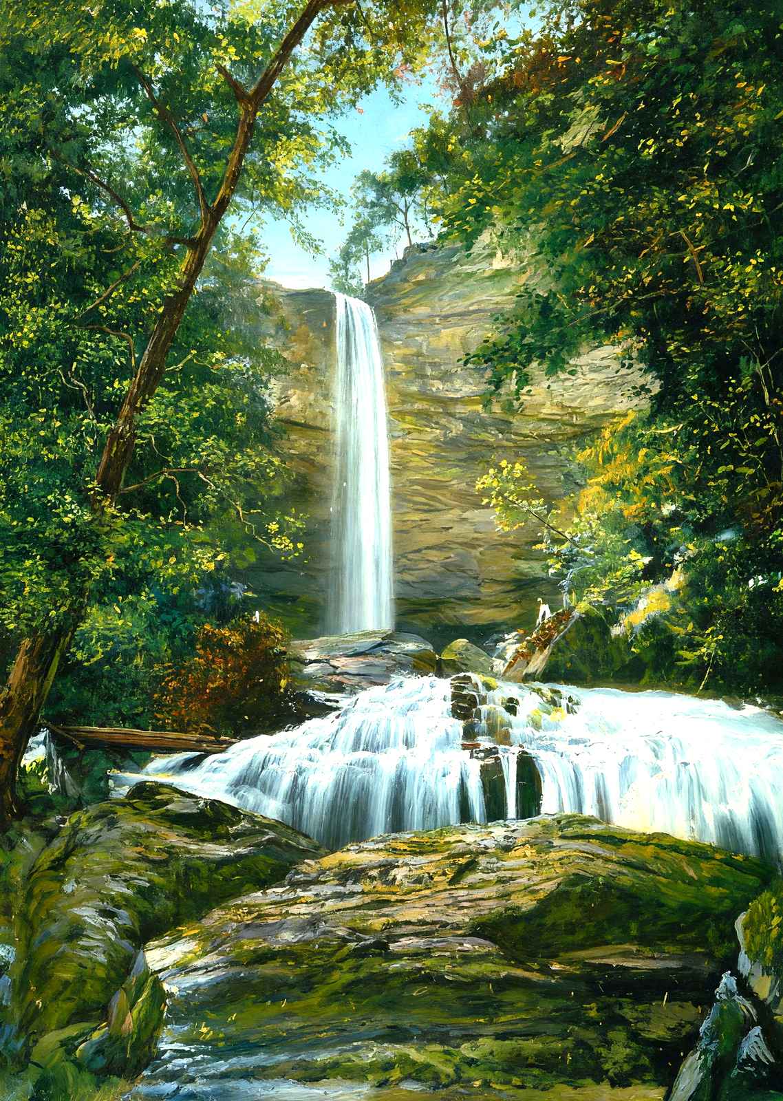 Falling Water, Waldens Ridge, TN in 1905 painting