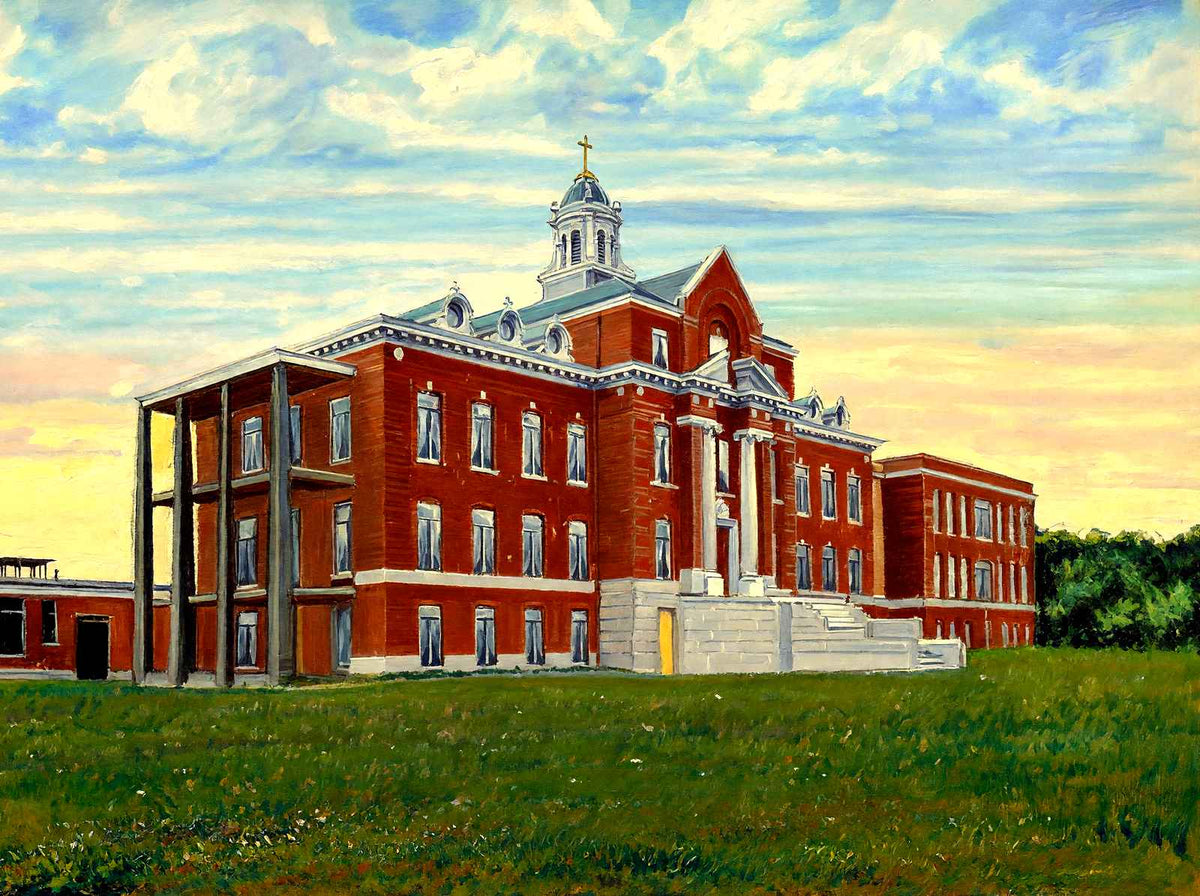 St Leo's Hospital, Greensboro, NC in 1906 art print