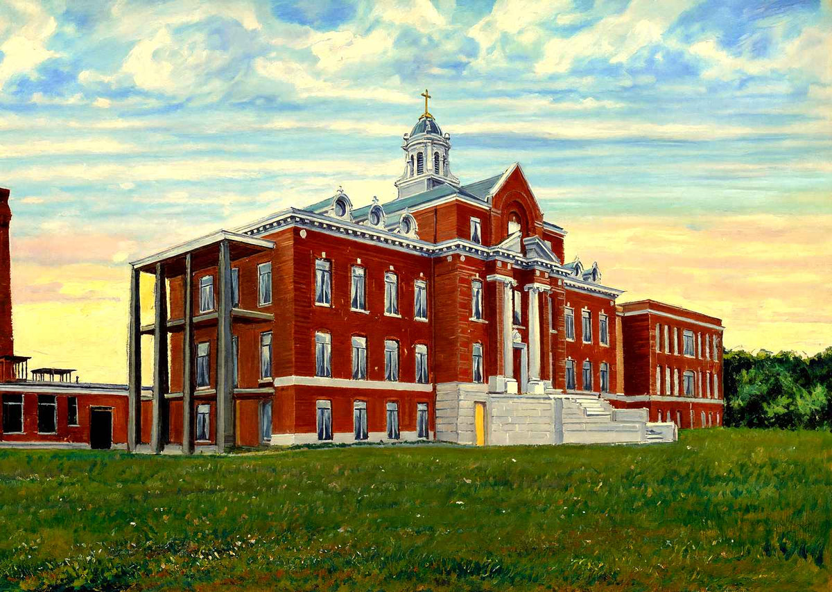 St Leo's Hospital, Greensboro, NC in 1906 art print
