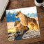 Two Lionesses in Savanna Photo Print Wall Decor