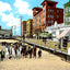 On the Sands, Atlantic City, NJ in 1901 vintage print