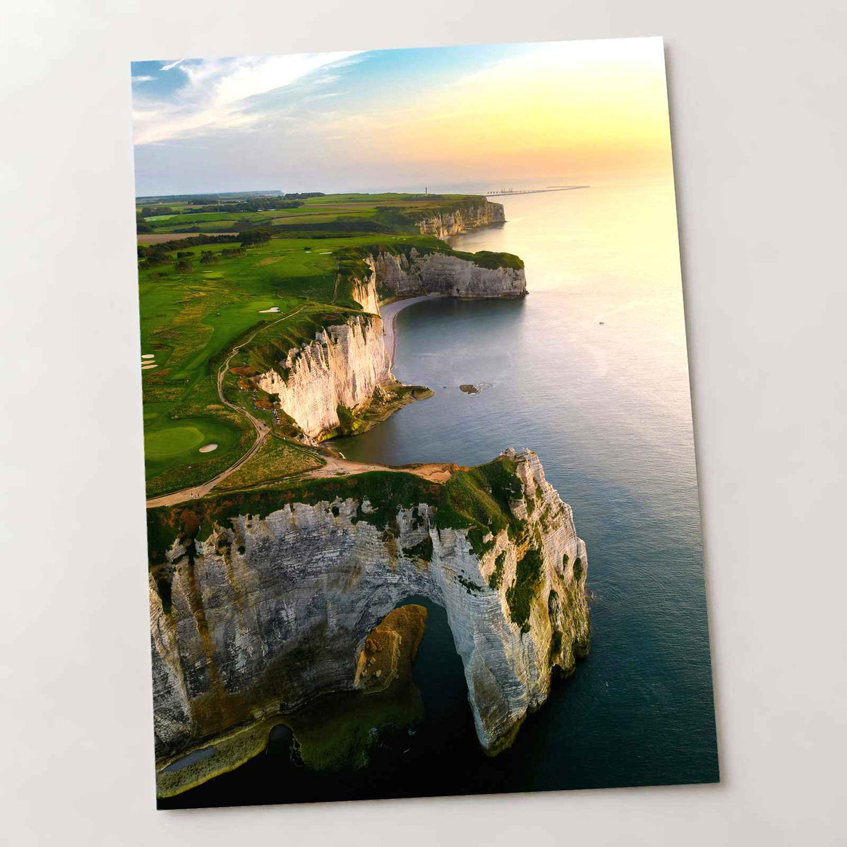 Golf Course Near the Ocean in Étretat, France by Mikita Chyrkun Photo Print Wall Decor