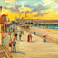 Boardwalk from the Luray, Atlantic City, NJ painting