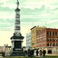 Soldiers Monument, New Castle PA in 1906 vintage print