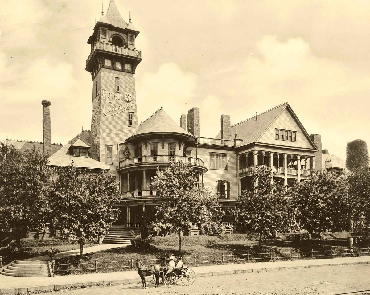 Historic Hotel Carrolina, Durham NC vintage print