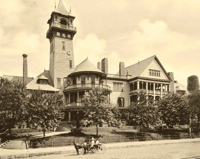 Historic Hotel Carrolina, Durham NC vintage print