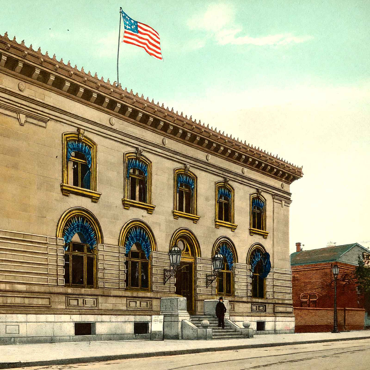 Post Office, Altoona PA in 1906 vintage print