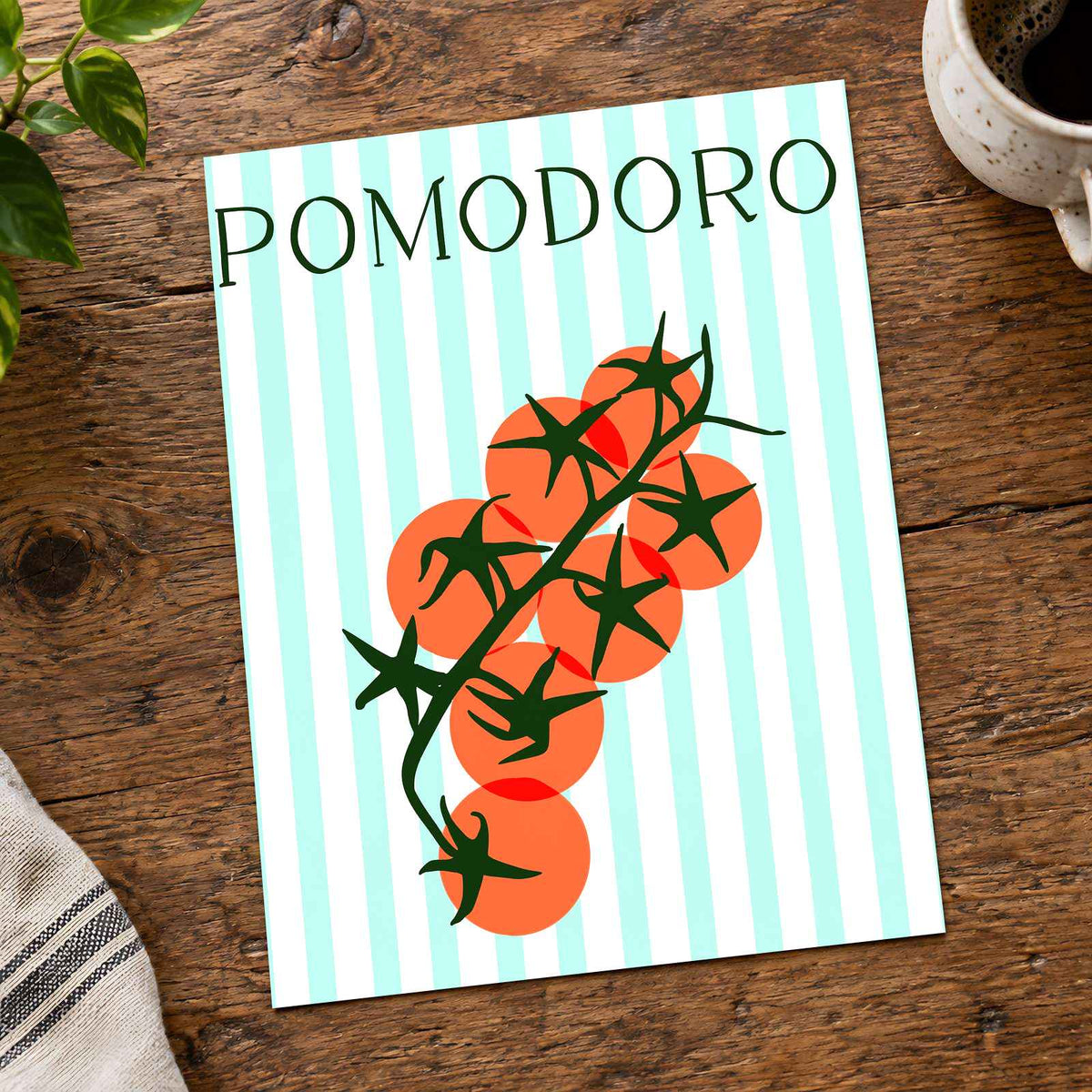 Pomodoro Tomatoes Illustration by Beatriz Camaleão Art Print Wall Decor