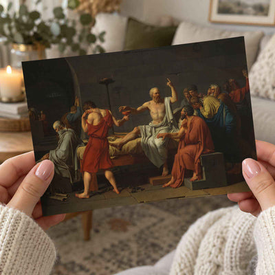 The Death of Socrates painting print by Jacques Louis David (1787)