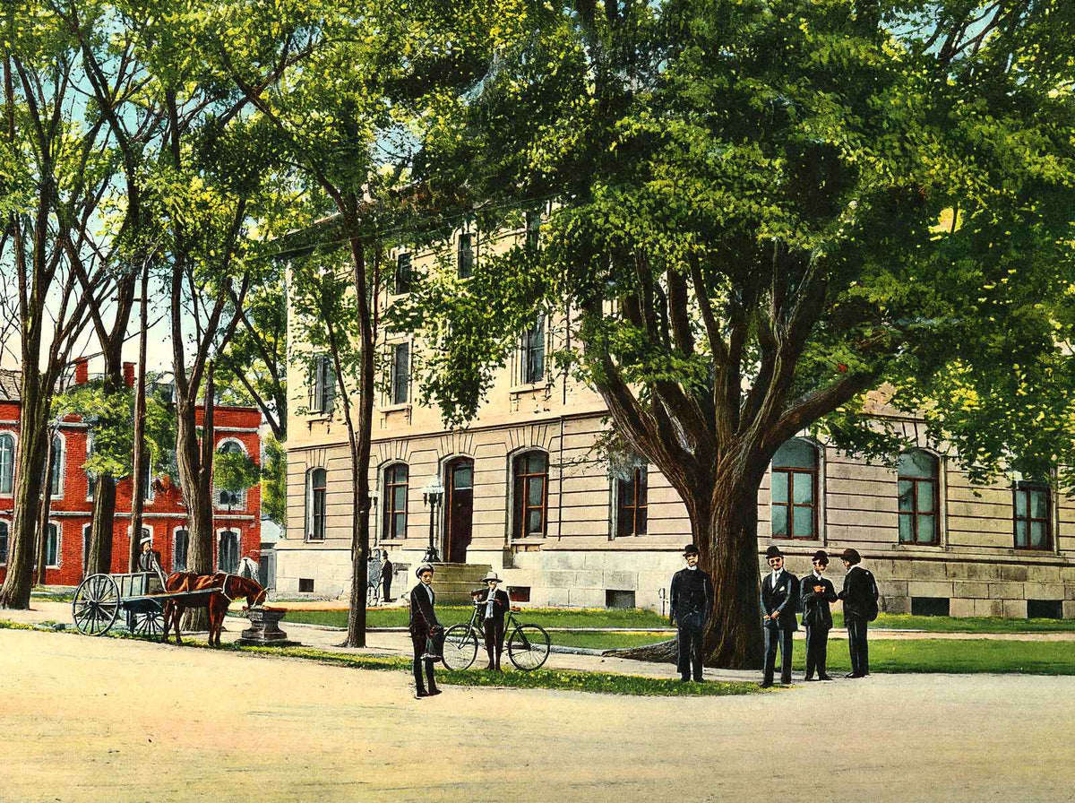 Post Office & Court House, Elizabeth City, NC vintage print