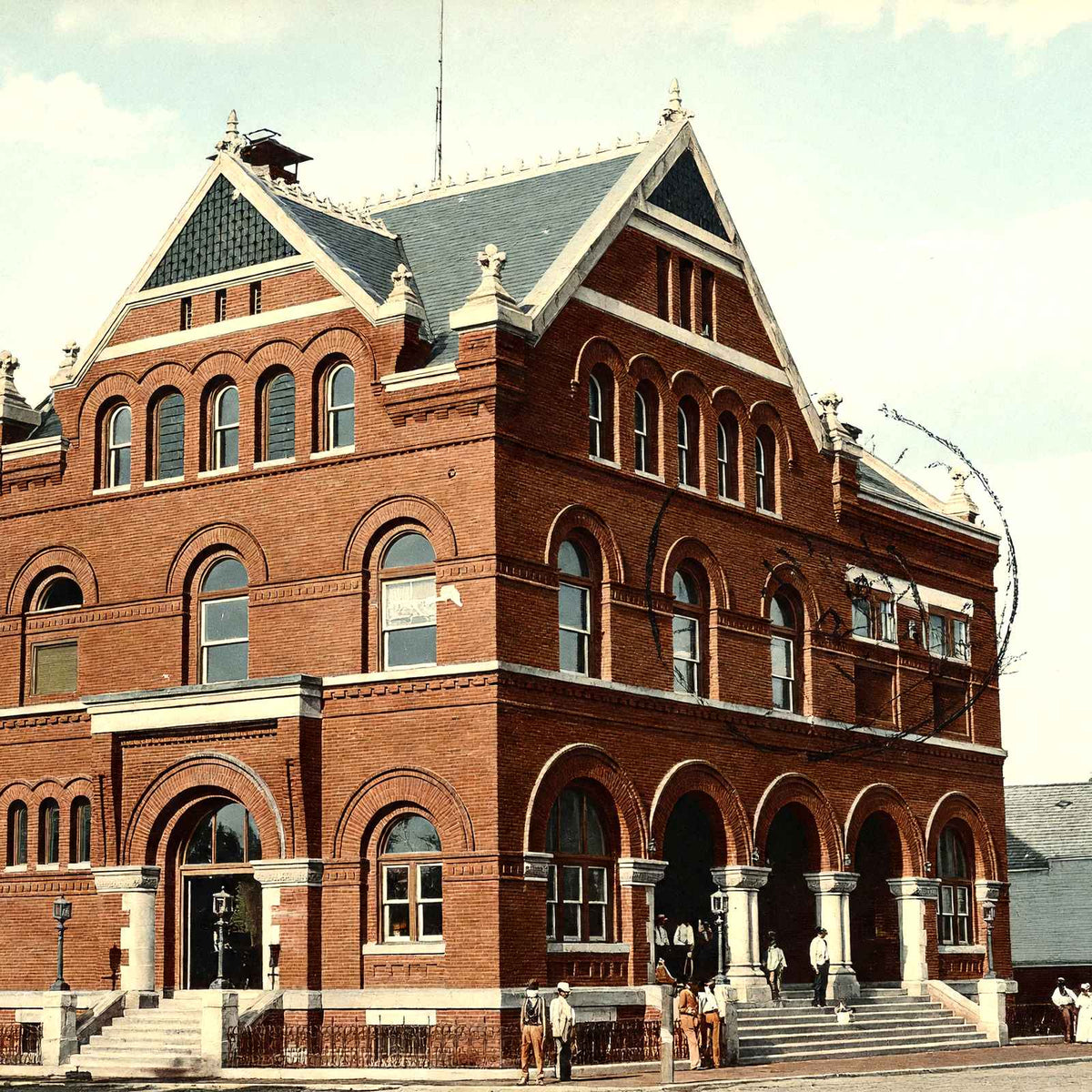Custom House and Post Office, Aberdeen, MS vintage print