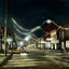 Eighth Street at Night, Sheboygan, WI in 1907 vintage print