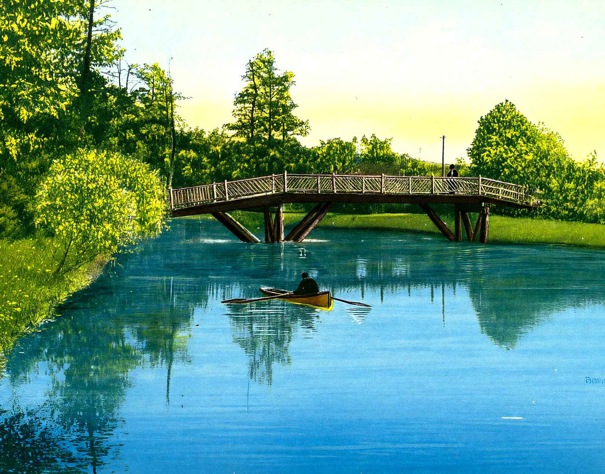 Rustic Bridge, Lakemont Park, Altoona 1906 vintage print