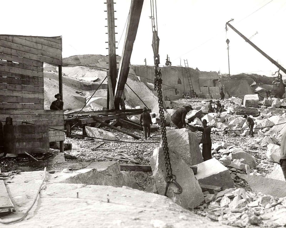 Granite Blocks in Quarries Near Salisbury NC photo print