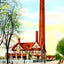 Water Works, Harrisburg, PA in 1907 vintage print