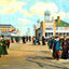 Steel Pier & Boardwalk, Atlantic City, NJ painting