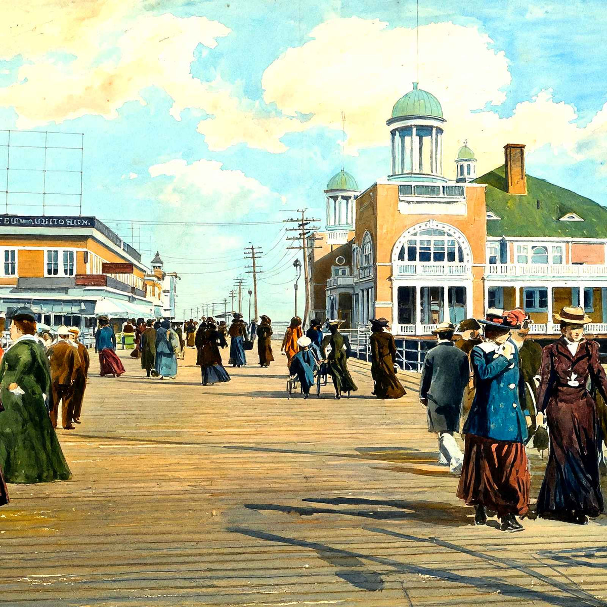 Steel Pier & Boardwalk, Atlantic City, NJ painting