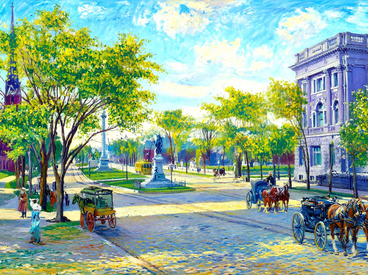 Grand Avenue, Milwaukee, WI in 1905 art print