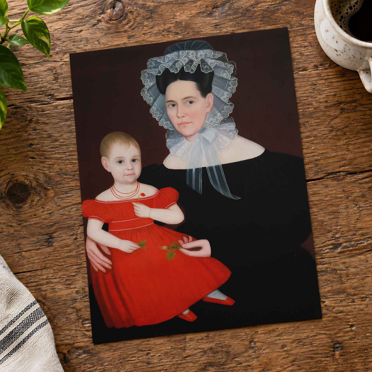 Mrs. Mayer and Daughter art print by Ammi Phillips (1835)