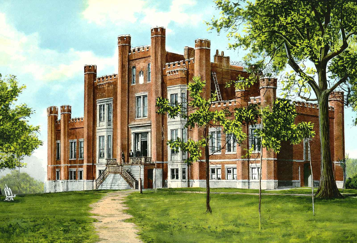 SW Presbyterian Univ, Clarksville, TN in 1907 vintage print