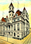 Post Office, Pittsburgh PA in 1906 art print
