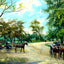 Drive Around Lake Carasaljo, Lakewood, NJ art print