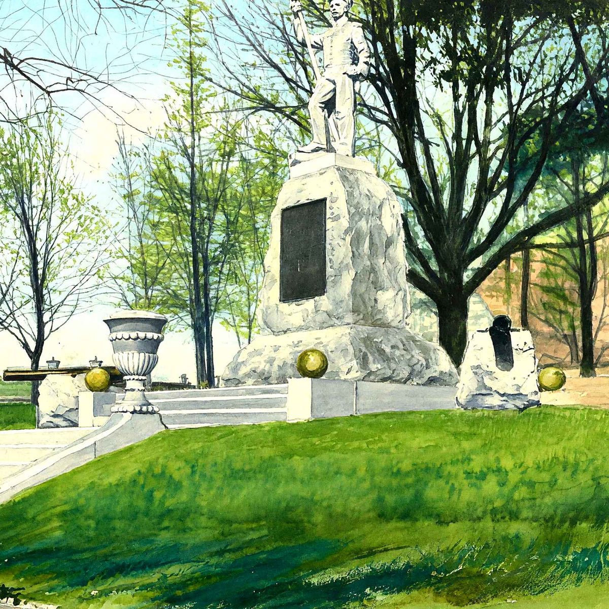 First Defender Monument, Reading PA in 1907 art print