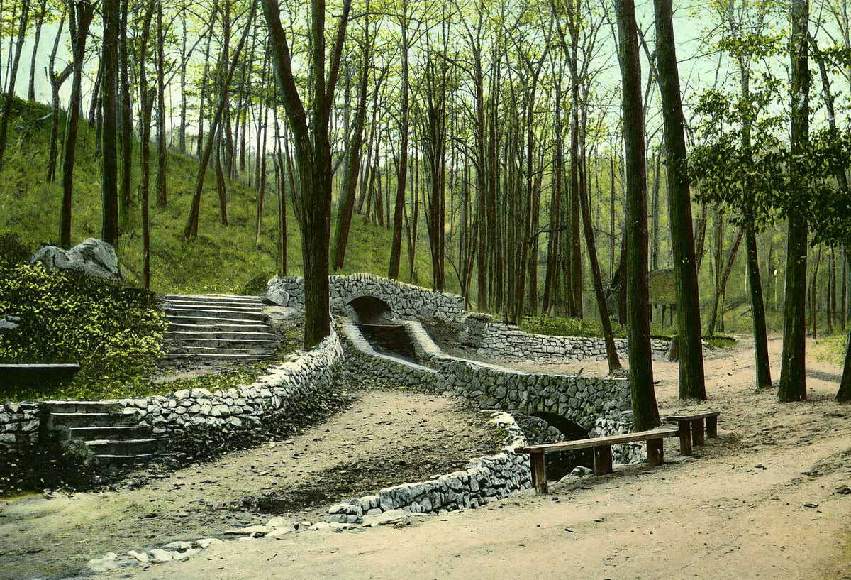 Mineral Springs Park, Reading, PA in 1907 vintage print