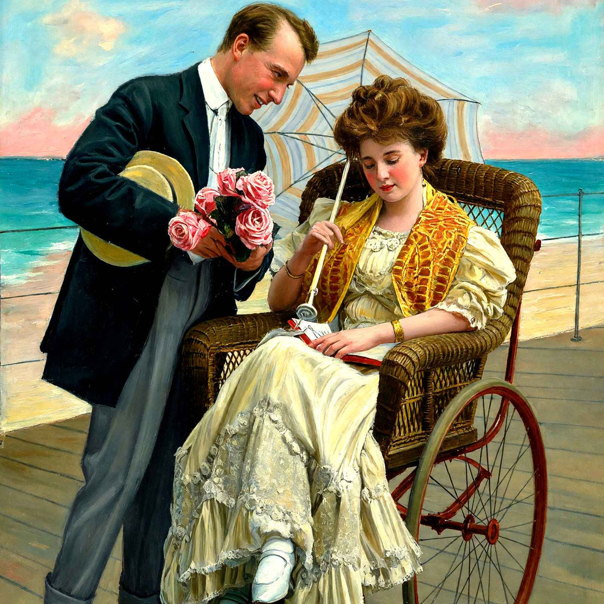 A Strategic Move, Atlantic City, NJ in 1907 art print