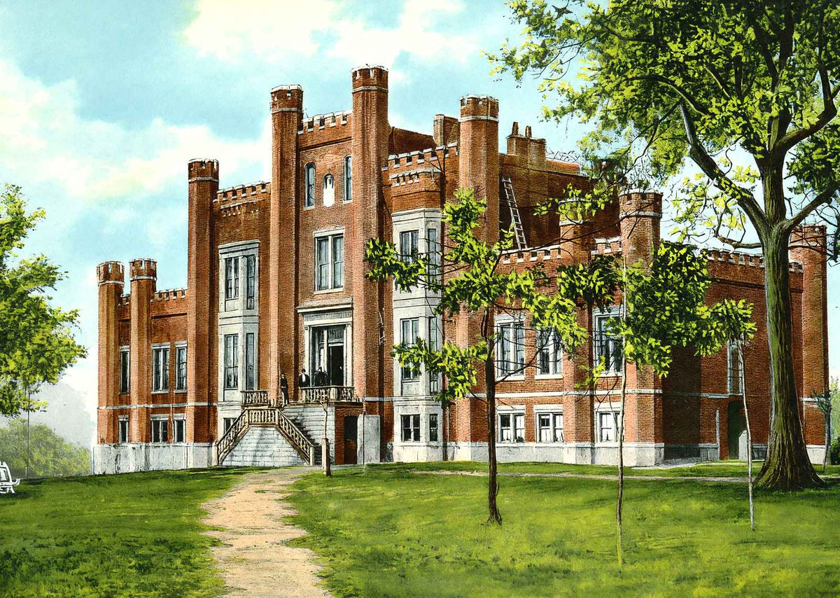 SW Presbyterian Univ, Clarksville, TN in 1907 vintage print