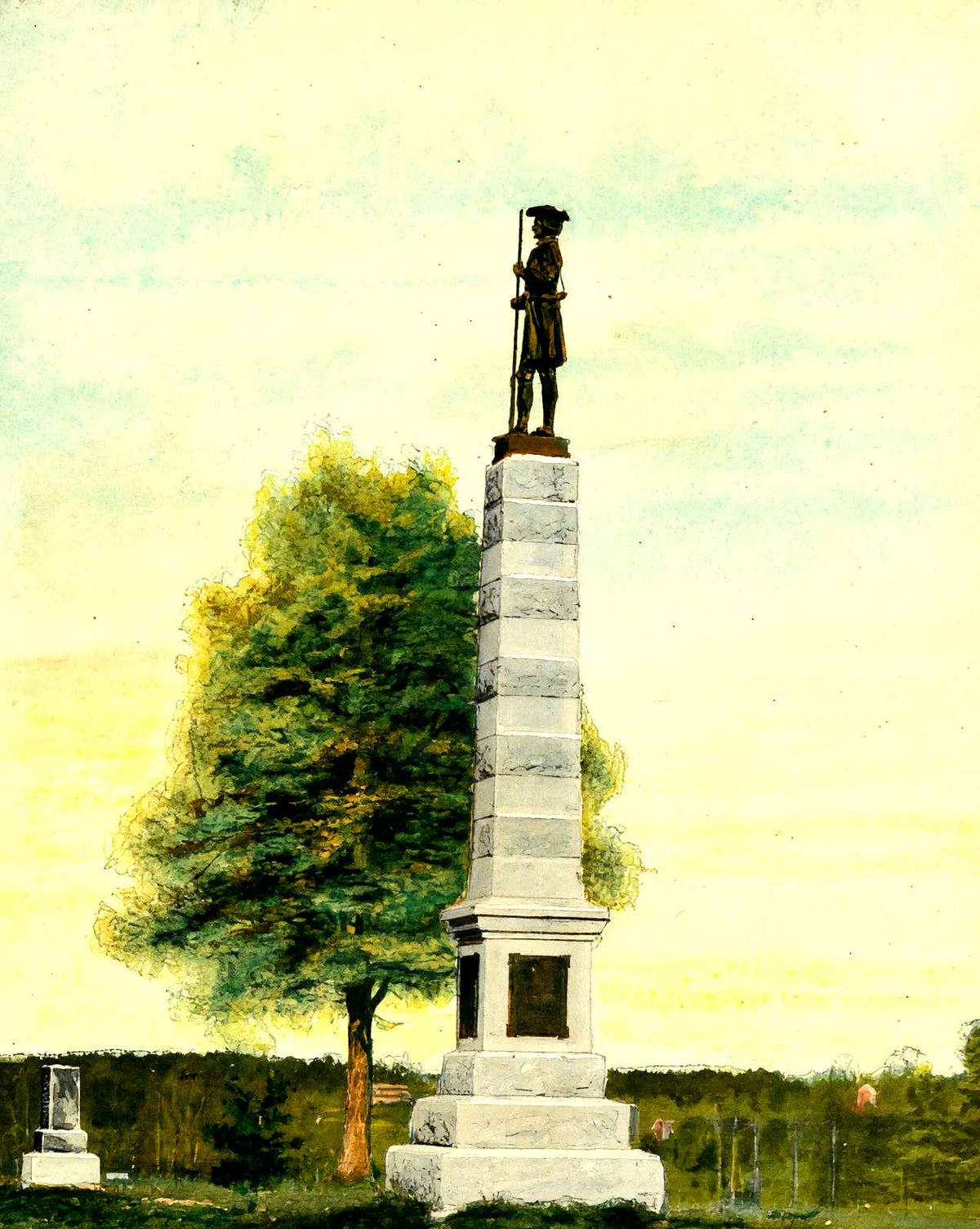 Colonial Monument, Greensboro, NC in 1906 art print