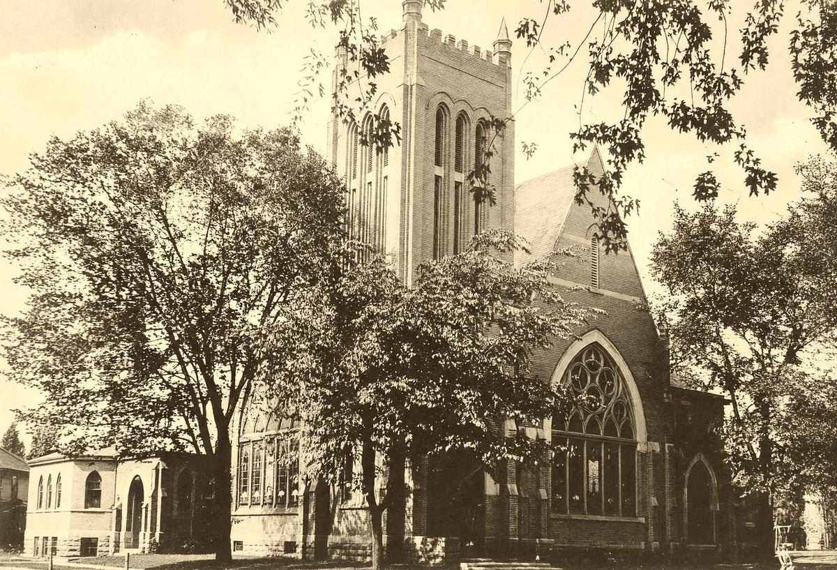 Historic Presbyterian Church, Neenah WI 1905 vintage print