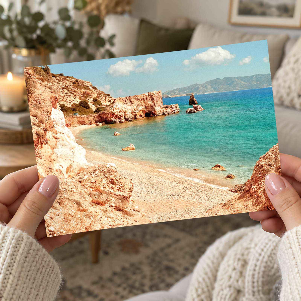 Rocky Beach, Mediterranean Sea by Roberta Sant'Anna Photo Print Wall Decor