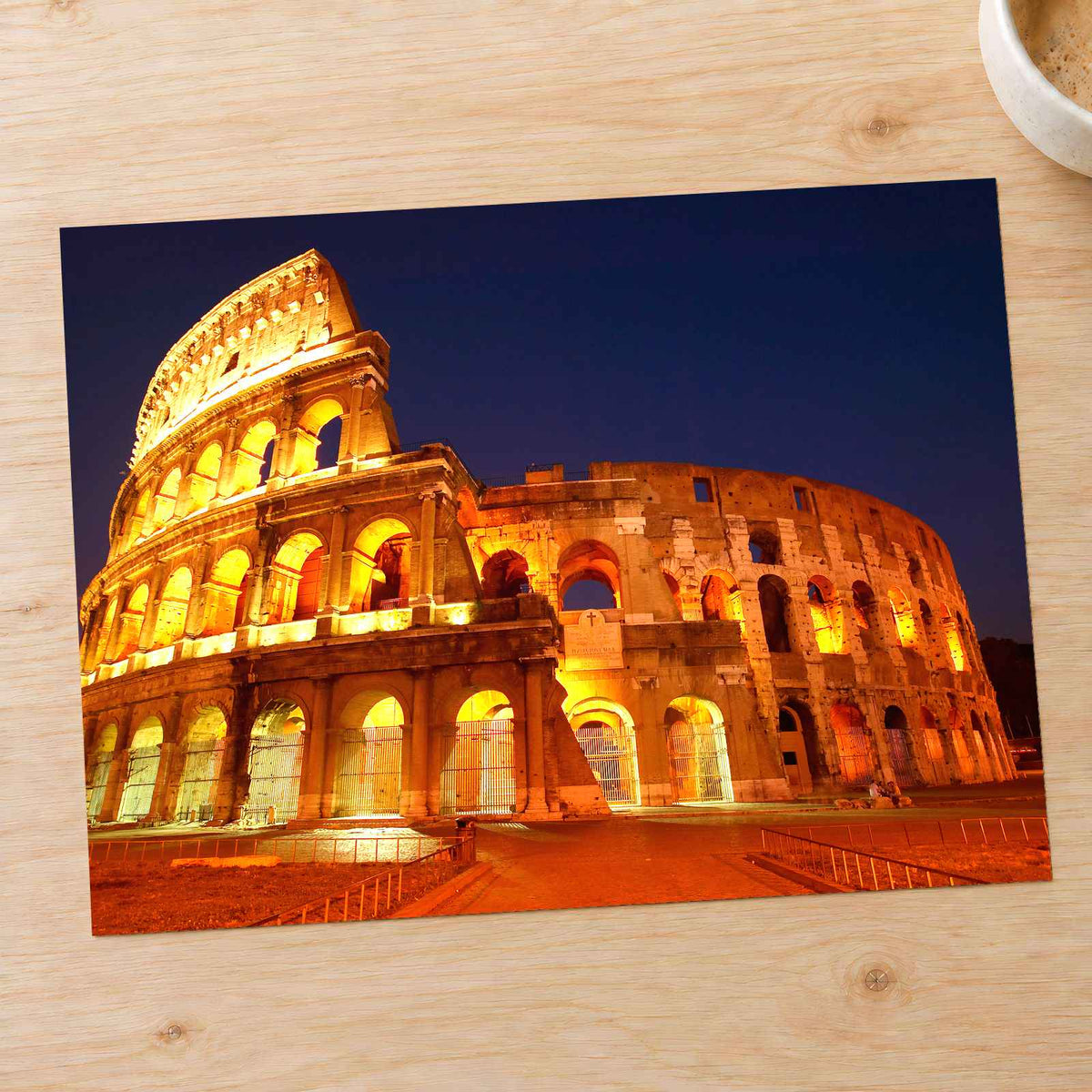 Roman Colosseum Glowing Warm Photo Print Wall Decor
