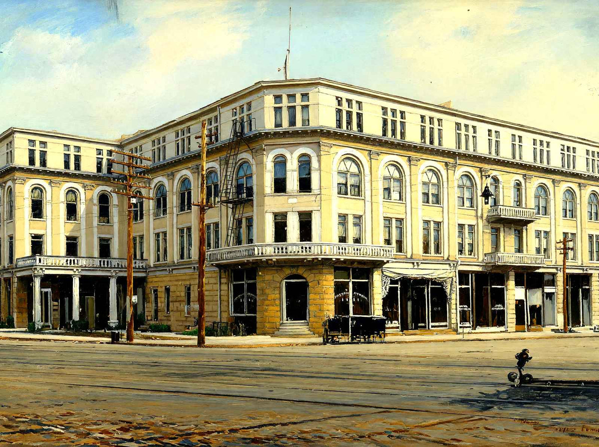 The Elwood, High Point, NC in 1906 painting