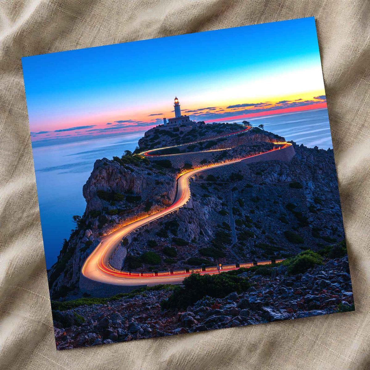 Winding Road to Lighthouse in Spain by Petr Slováček Photo Print Wall Decor