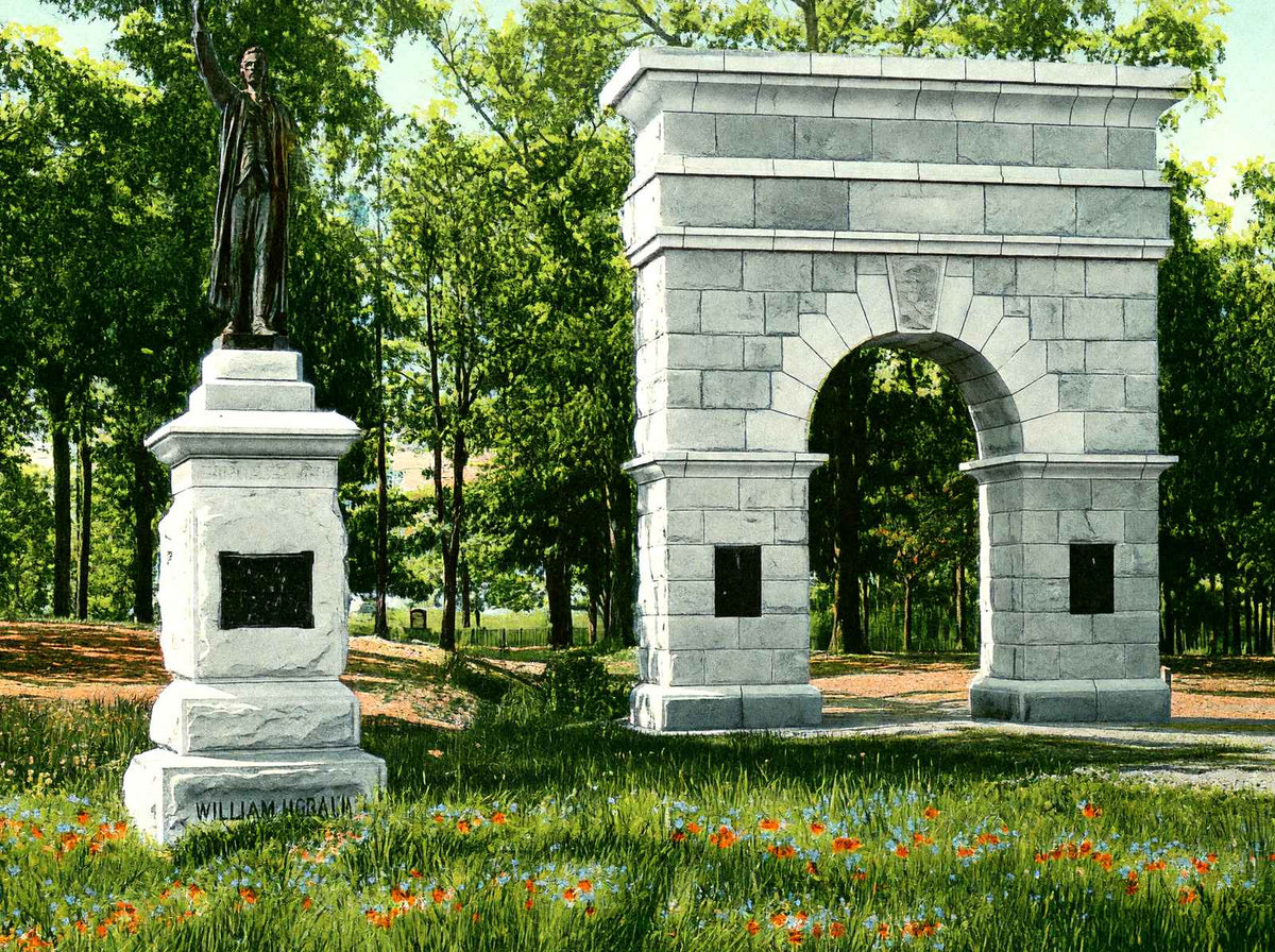 Davidson Arch, Greensboro, NC in 1906 vintage print