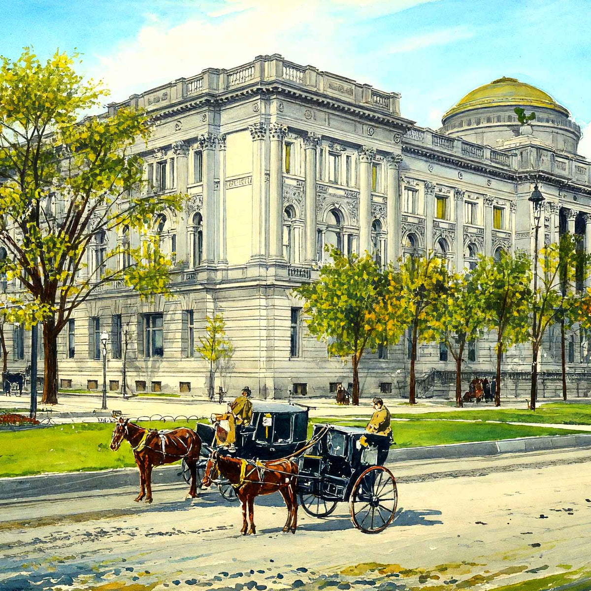 Public Library & Museum, Milwaukee, WI (1905) art print