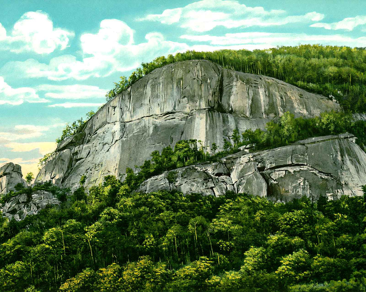 Chimney Rock Mountain, NC in 1907 vintage print