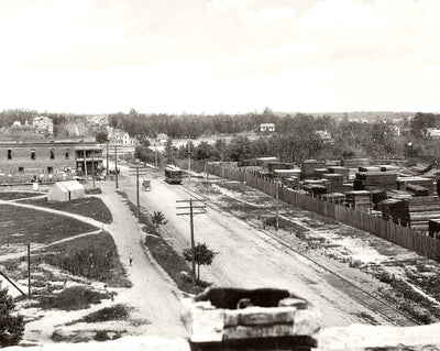 Main Street, Spencer NC in 1905 vintage photo print