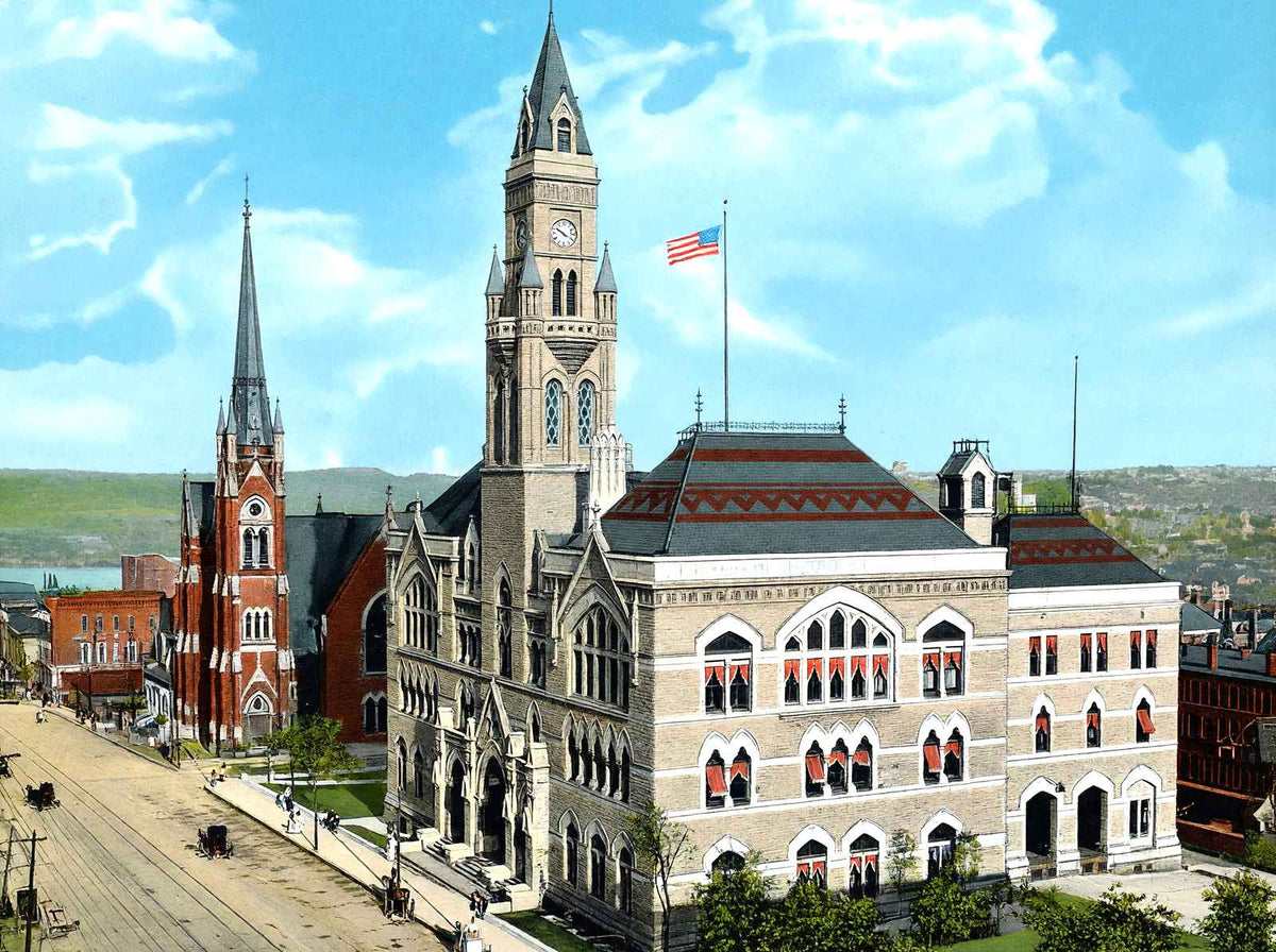 Custom House, Nashville, TN vintage print