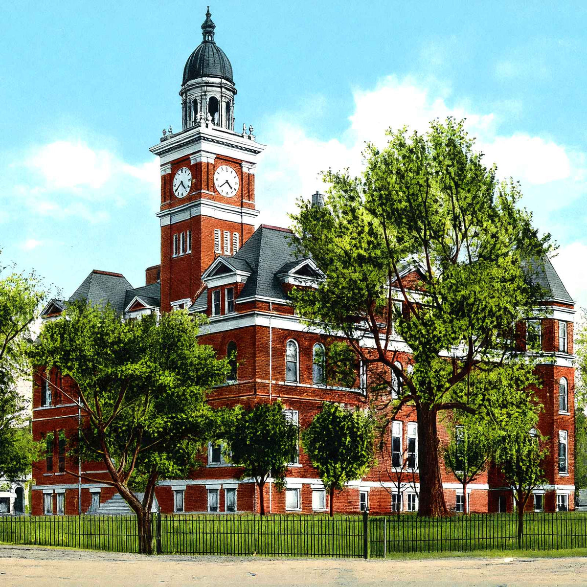 Court House, Paris, TN in 1926 vintage print