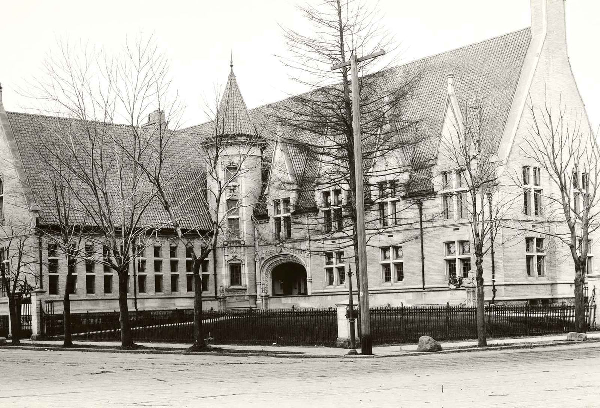 Public Library, Scranton PA in 1905 vintage print
