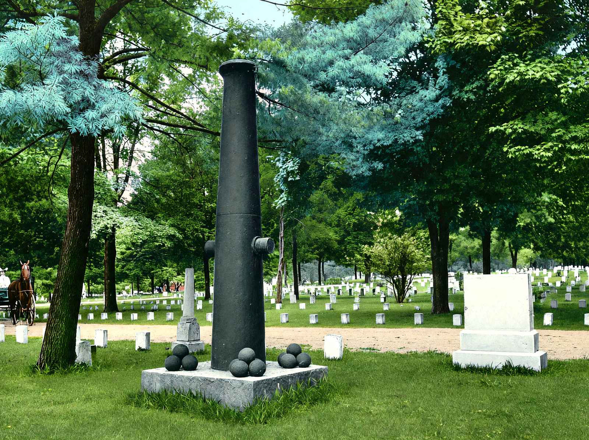 National Cemetery, Knoxville, TN in 1907 vintage print